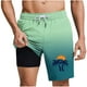 thumbnail image 1 of Pantalones Cortos Casuales para Hombre Imprimir con Bolsillos Pantalones de Playa de Cintura Elástica, Pantalones Cortos de Cintura Elástica para Hombre, 1 of 5
