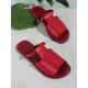 thumbnail image 4 of Women Cut Out Slide Sandals, Fashionable Burgundy Flat Sandals, 4 of 5