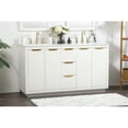 thumbnail image 2 of Elegant Decor Blake 60" Aluminum Alloy MDF Double Bathroom Vanity in White, 2 of 8