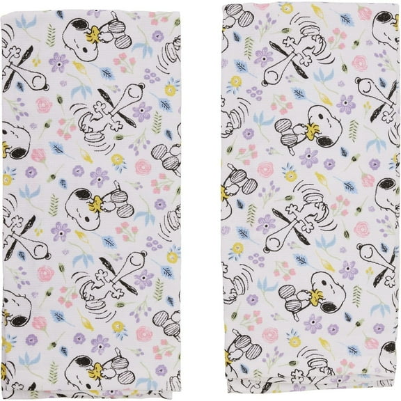Best Brands Consumer Products Inc. Floral Dance Kitchen Towels, 16 x 26 inches, Set of 2, 100% Cotton Hugging Woodstock