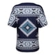 thumbnail image 5 of Pntutb Mujeres Casual Retro Occidental Manga Corta Cuello en V Geometría Estampado Étnico Blusa Camiseta tops Pntutb Pntutb-6656, 5 of 8