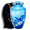 Vibrant Blue, variant on Nova Niche Aluminum Cremation Urn for Human Ashes, Adult 200 Cu In, Blue Butterfly Blossom with Velvet Bag