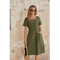 thumbnail image 3 of Zeagoo Hawaiian Dresses for Women Summer Floral Dress A-Line Midi Dress Petal Sleeve Modest Dress Ladies Dress, 3 of 9