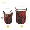 thumbnail image 3 of Fotbe Vintage Rose Scepter Skull Pattern Laundry Basket with Handles, Waterproof Large Laundry Hamper, Wash Bag for Corner Dorm, Rolling Laundry Basket with Handles-Small, 3 of 6