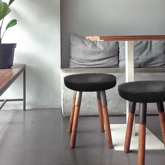 6-Pack Thick Elastic Bar Stool Seat Covers, Round Chair Cushions Protectors for Home, Shop, Black, 30cm Diameter