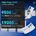 thumbnail image 3 of Cartucho de tóner 148X negro de alto rendimiento, paquete de 2 unidades para HP Laser Jet Pro, 3 of 9