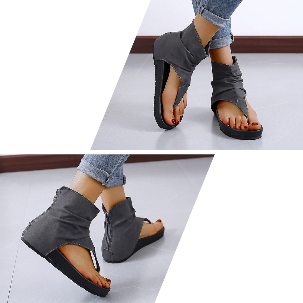 1 Pair Women's Gladiator Flat Sandals Portable Sandals for Wearing in ...