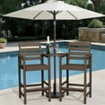 thumbnail image 4 of LOYALICE Balcony Chair Set of 2, Outdoor Adirondack Barstools with Connecting Tray, Coffee, 4 of 9