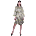 thumbnail image 3 of Moomaya Kimono Imprimé pour Femmes Robe de Mariée en Satin Soie Vêtements de Détente, 3 of 7