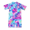 thumbnail image 6 of Ludearly Girls Rash Guard Swimsuit One Piece Short Sleeve Front Zipper Swimwear UPF 50+ Bathing Suits 11-12 Years&Camouflage, 6 of 9
