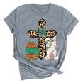 thumbnail image 2 of Économies de Printemps! CEHVOM Chemises de Pâques pour Femmes 2024, Hauts de Pâques Amples Grande Taille, T-Shirt Graphique Joyeuses Pâques à Manches Courtes Col Rond, T-Shirt Enseignant de Pâques, T-Shirt Lapin de Pâques pour Femmes, 2 of 3