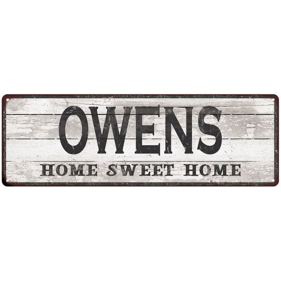 OWENS Home Sweet Home Country Look Gift 6x18 Metal Sig 206180045179