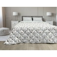 thumbnail image 1 of Geometric Down Alternative Comforter, Simple Modern Pattern with Repetitive Vibrant Triangles, Microfiber Quilt for All Season, 5 Sizes, Yellow Blue, by Ambesonne, 1 of 3