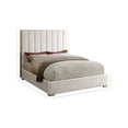 thumbnail image 3 of Meridian Furniture Becca Metal and Velvet Full Bed in Cream, 3 of 3