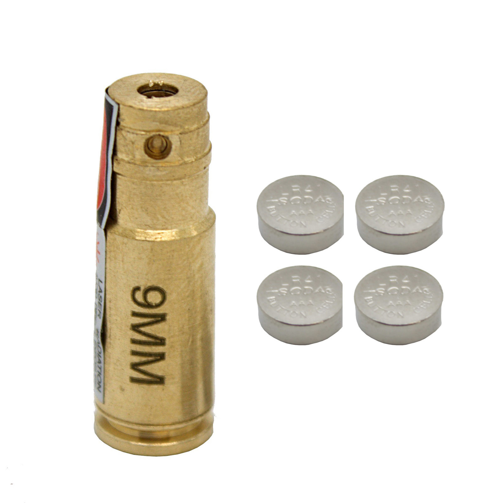 9mm Laser Bore Sighter Aluminum Small Brass For Pistol Rifle