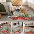 thumbnail image 5 of Round Rugs 6Ft, Grey Christmas Round Area Rug Washable Indoor Throw Carpet, Red Truck Xmas Tree Snowflake Soft Non Slip Circle Rug for Office Cabinet Home Decor Aesthetic, 5 of 8