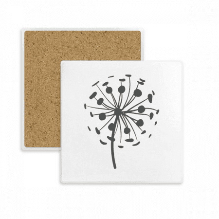 

Flowers Dandelion Outline s Square Coaster Cup Mat Mug Subplate Holder Insulation Stone