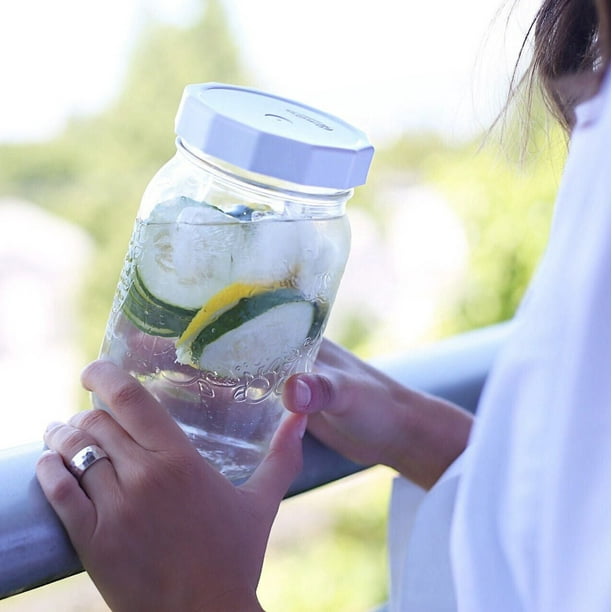 Masontops Tough Tops, Regular Mouth, 4-Pack, Strong, reusable, dishwasher-safe Mason jar lids.