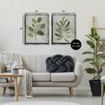 thumbnail image 3 of Stupell Industries Green Leaf Branches on Grey Floral Painting Gray Floater Framed Canvas Art Print Wall Art, 17 x 21, Set of 2, 3 of 9