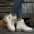 thumbnail image 2 of CAICJ98 Women's Winter Boots Anti-Slip Ankle Boots Waterproof Warm Walking Shoes Snow Boots for Women (White,Size 9), 2 of 9