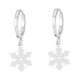 thumbnail image 1 of Fiudx Hermosos Pendientes de Gancho con Forma de Corazón de Melocotón y Copo de Nieve., 1 of 5