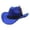 Blue, variant on SRZYMJ Western Cowboy Cap for Men Women, Classic Wide Brim Fedora Cowgirl Hat