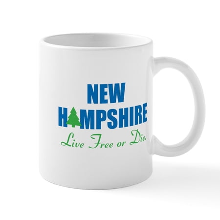 CafePress - NEW HAMPSHIRE LIVE FREE OR DIE Mug - 11 oz Ceramic Mug - Novelty Coffee Tea Cup