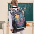 thumbnail image 7 of FORMRS Unisex School Backpack 17" Student Travel Bag with Laptop Compartment, Psychedelic Jellyfish, 7 of 7