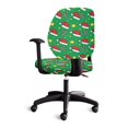 thumbnail image 4 of Psesaysky Washable Computer Chair Protector for Boss Chair, 2 Pieces Rotating Chair Protective Cover Polyester Fabric Desk Chairs Cover Christmas Santa Hat Candy Design, 4 of 8