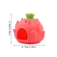 thumbnail image 3 of Dragon Fruit Cave with Hollow Hideout, 1 Piece, Pink Resin Fish Tank Decoration for Betta Fish and Shrimp, 3 of 9