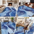 thumbnail image 5 of Nautical Coastal Area Rugs 5'x7', Small Throw Rugs for Laundry Room Playroom, Watercolor Summer Ocean Waves Coral Blue Indoor Outdoor Rug Non-Slip Low Pile Carpet Runner Reversible Floor Mats, 5 of 8