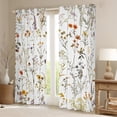 thumbnail image 2 of Manfei Cartoon Plant Floral Blackout Curtains Set of 2 (52x84 Each), Simple French Style Window Curtains, Rustic Farmhouse Curtains and Drapes, Window Curtains Bedroom Decor, 2 of 6
