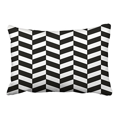 Black and white rectangle pillow deals