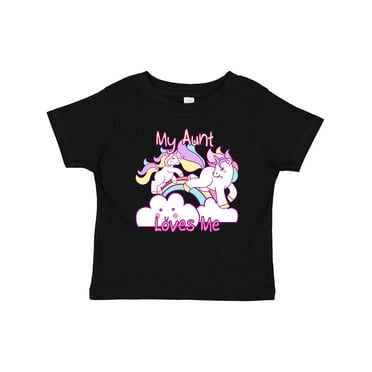 Inktastic My Aunt Loves Me Unicorn Girls Baby T-Shirt