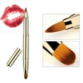 thumbnail image 2 of HEVIRGO Portable Retractable Double Headed Lip Brush Lipstick Applicator Makeup Tool, 2 of 6