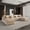 Khaki, variant on 83" Cloud Couch Sectional for Living Room, Down Filled Love Seat Sofas,Convertible Couch, Black
