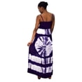 thumbnail image 3 of Summer Fashion Womens Spaghetti Strap Tie Dye Crepe Maxi Dresses Purple Medium, 3 of 3