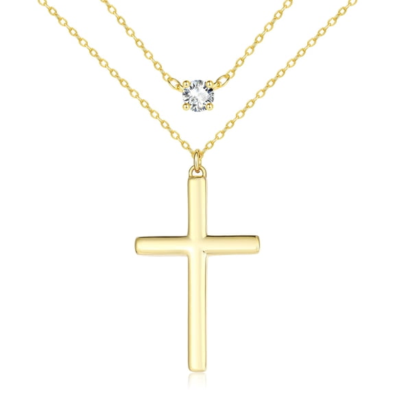HXWZB Cross Pendant Necklace for Women, Religious Cross Jewelry