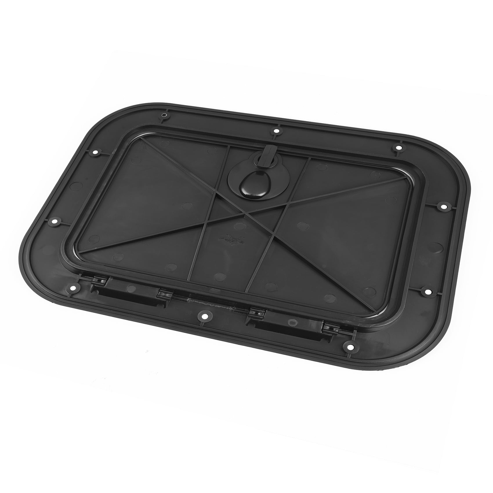 Marine Deck Plate Access Cover Pull Out Inspection Hatch with Latch for Boat Kayak Canoe, 14.96 x 11.02 Inch / 380 x 280mm -Black