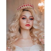 Rhinestone Wedding Tiara for Women, Royal Queen Crown Headband, Crystal Princess Hair Accessories for Prom Birthday