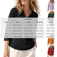 thumbnail image 2 of FchengtaiS Womens 3/4 Sleeve Waffle Knit Tops Button Down V Neck Shirts Spring Fall Casual Business Outfits, 2 of 6