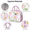 thumbnail image 4 of Insulated Lunch Bag for Women, Floral Print Oxford Fabric Lunch Box, Leakproof Thermal Cooler Tote for Work, School & Picnic, Daisy Floral Print, 4 of 5