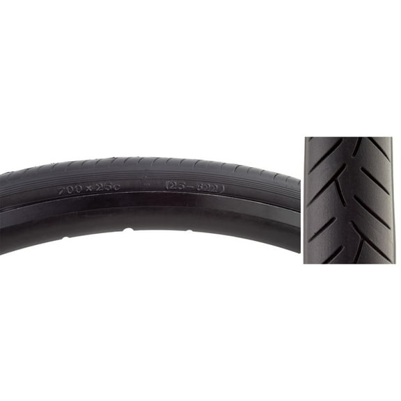 Sunlite Smoothie V55 Road Tire 700x25 Black Folding CB 30TPI 100psi