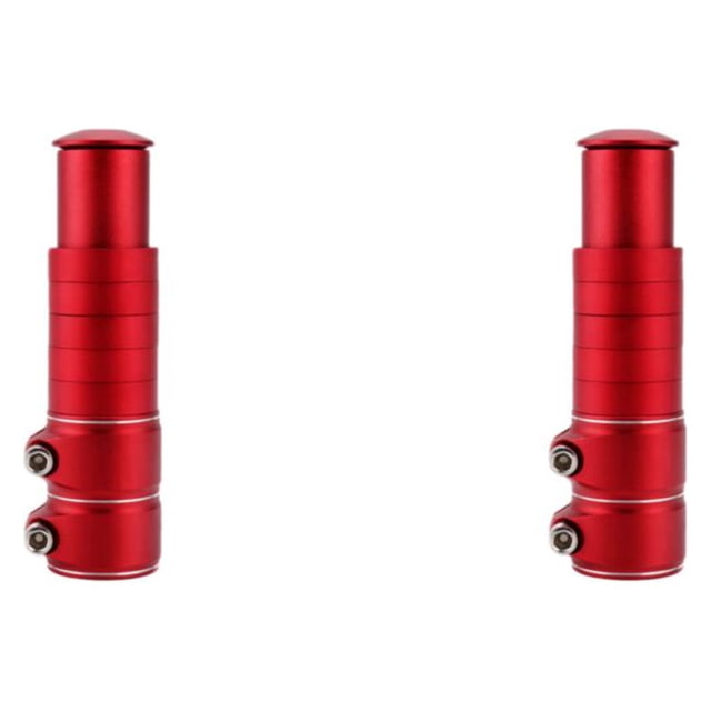 Toystoory Diga adiós a las molestias en la muñeca con los elevadores de altura del mango y los accesorios para ciclismo en la muñeca Manillar rojo Versión elevada 2Conjunto