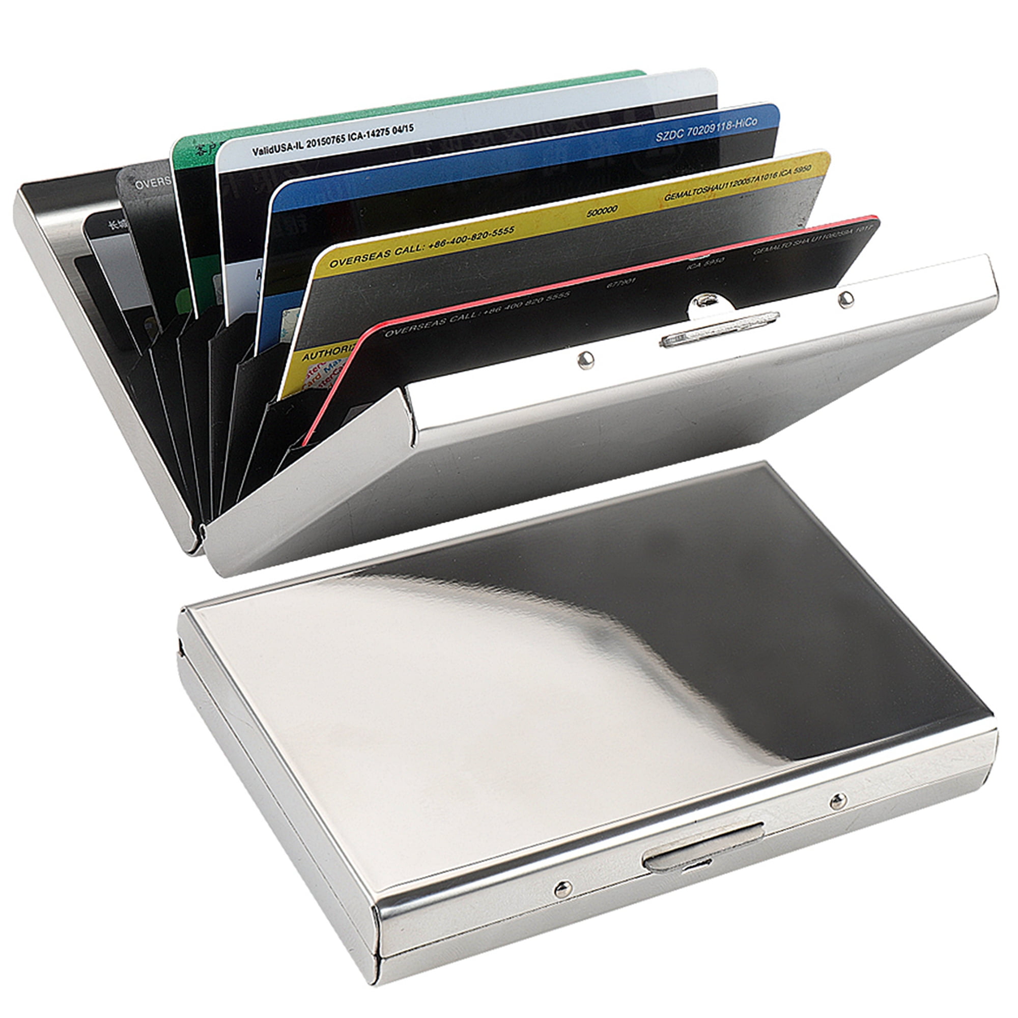 Stainless Steel Metal Wallet Business ID Credit Card Holder Clip Case Box Stainless Steel Metal Wallet Business ID Credit Card Holder Clip Case Box