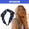 thumbnail image 2 of Vocoste Polka Dots Wide Bow Headbands Fashion Hair Hoop Blue with Bow Knotted for Girls Women, 2 of 6