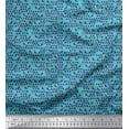 thumbnail image 1 of Soimoi Poly Georgette Fabric Cross Sign,Triangle & Toucan Bird Print Fabric by Yard 42 Inch Wide, 1 of 1