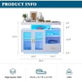 thumbnail image 3 of 39.4" Modern LED Sideboard Buffet Cabinet with Charging Station, High Glossy Cupboard with Body Sensor Light, Coffee Bar Cabinet My Lux Decor Round, 3 of 8