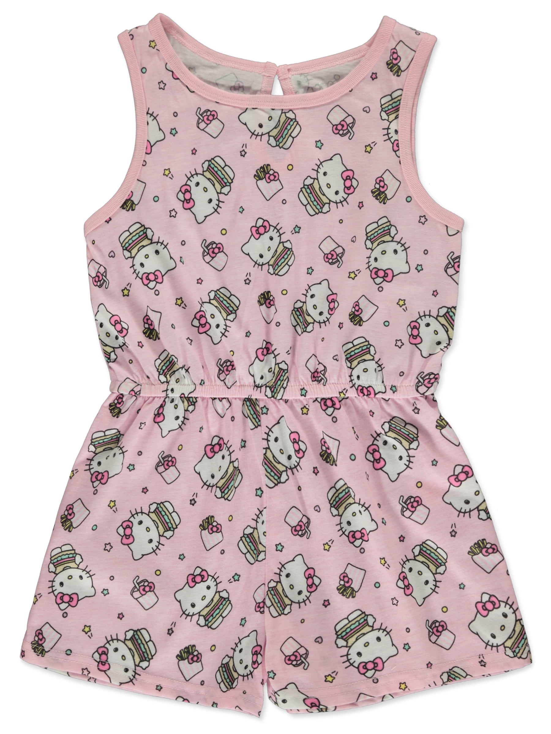 Hello Kitty Girls' 2-Pack Snack Rompers Color: multi Size: 8 - 10