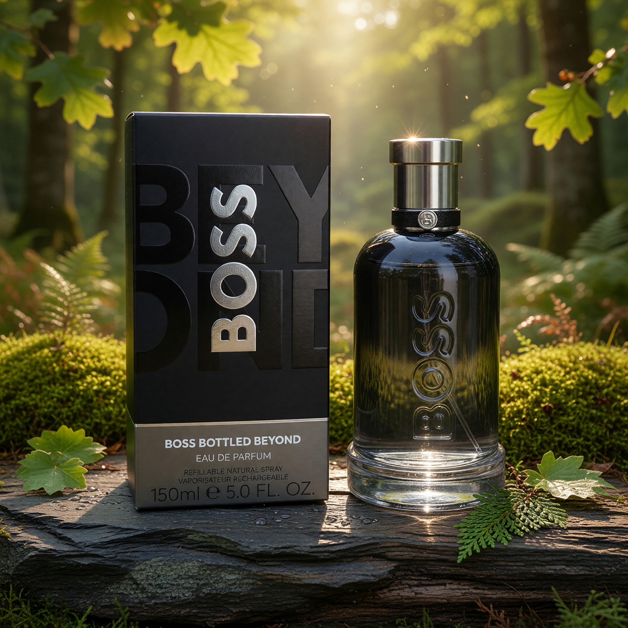 HUGO BOSS, Boss Bottled Beyond Eau de Parfum, 5 oz, Refillable for